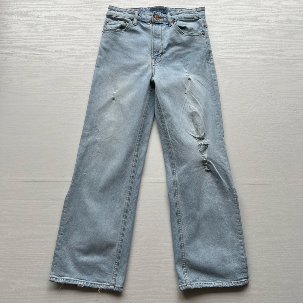 Lucky Brand Lucky Pins High Rise Side Slit Jean Womens 4 Mira‎ Mar Wash Cropped